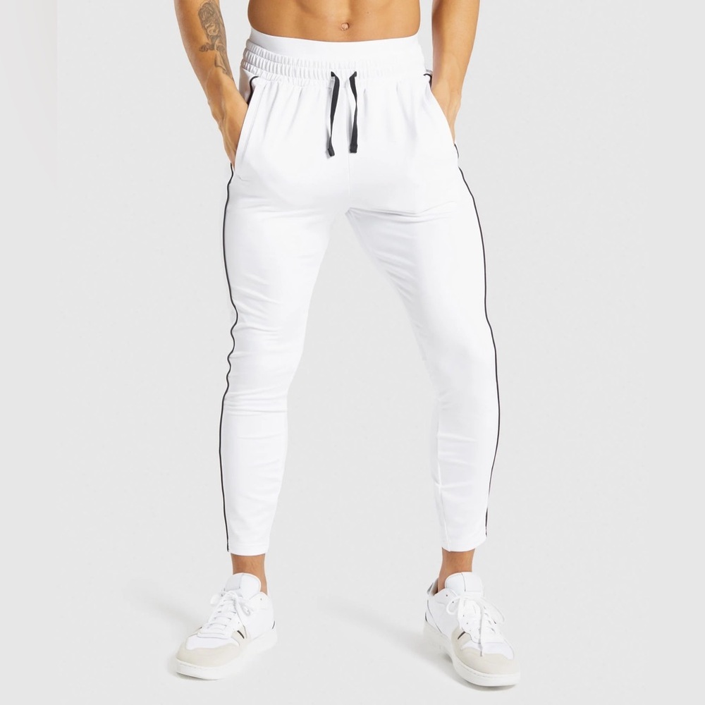 GYMSHARK Menβs Recess Joggers White | Size Small